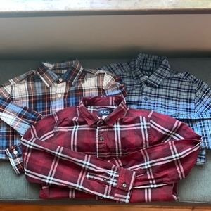 (3) Children’s Place boys size Large button ups